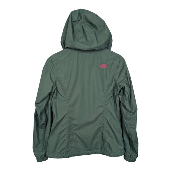 The North Face Women's Resolve Rain Jacket/Parka, Green & Pink - Picture 14 of 14